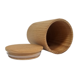 Kubek drewniany z przykrywką